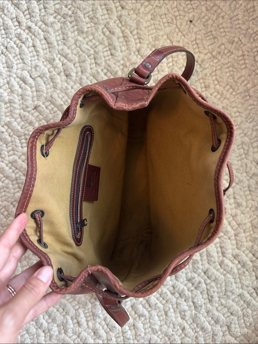 Tusting Drawstring Bucket Bag - Picture 5 of 7